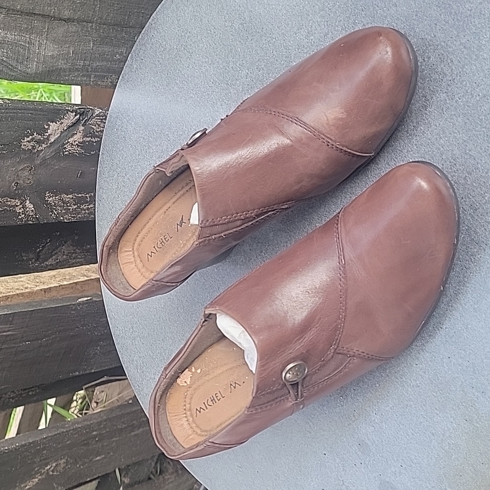 Michel M Leather Mules & Clogs